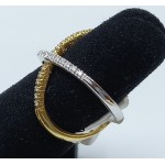 Alfieri St John - 18k  White Yellow Gold Diamond,   Ring